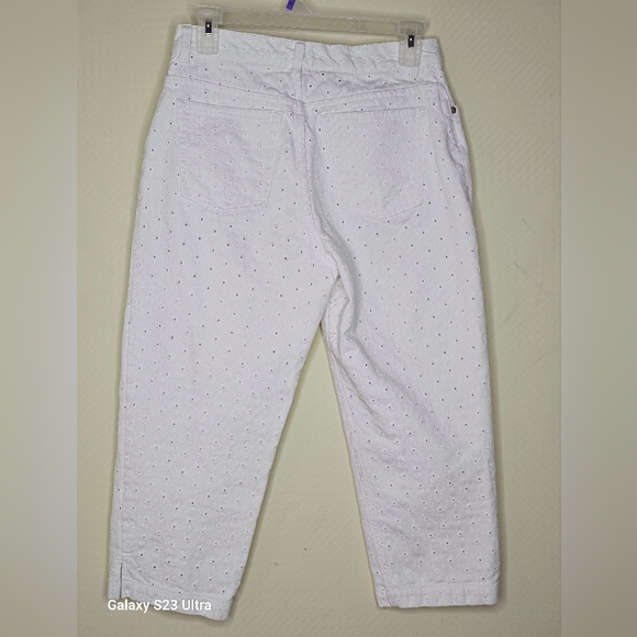 Lauren Jeans Co. Ralph Lauren White Eyelet Women Jeans - Picture 2 of 13